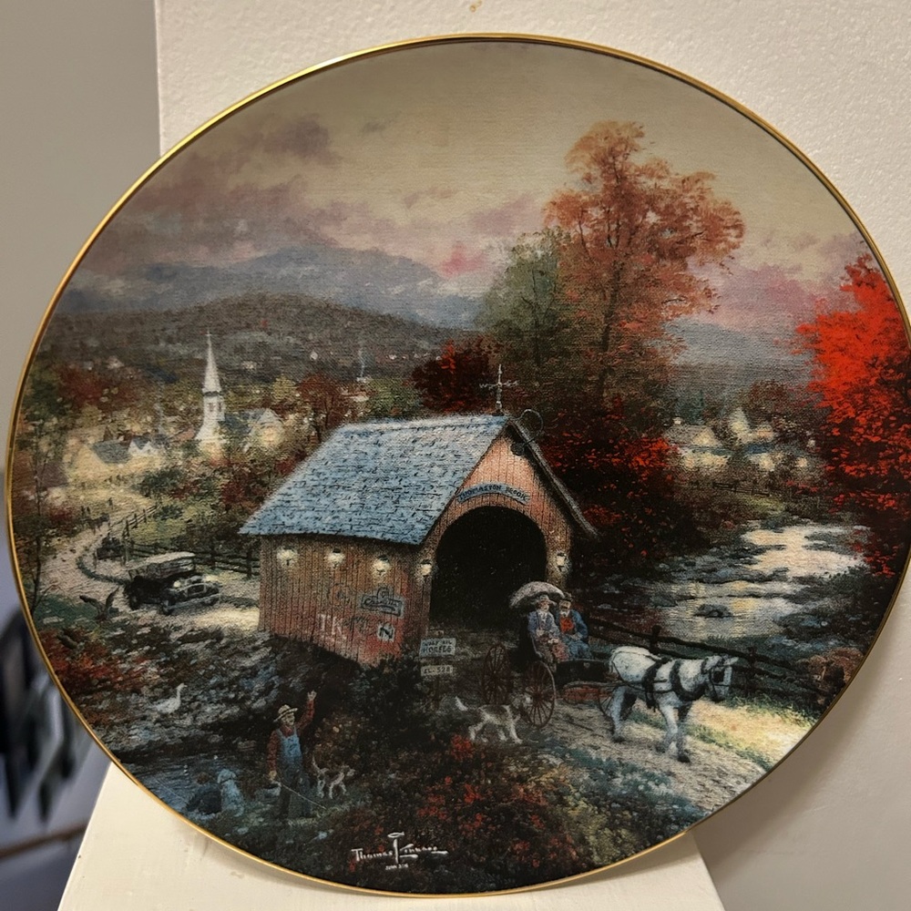 Thomas Kinkade “Country Memories” S44R Fifth Issue in Home Is Where The Heart Is